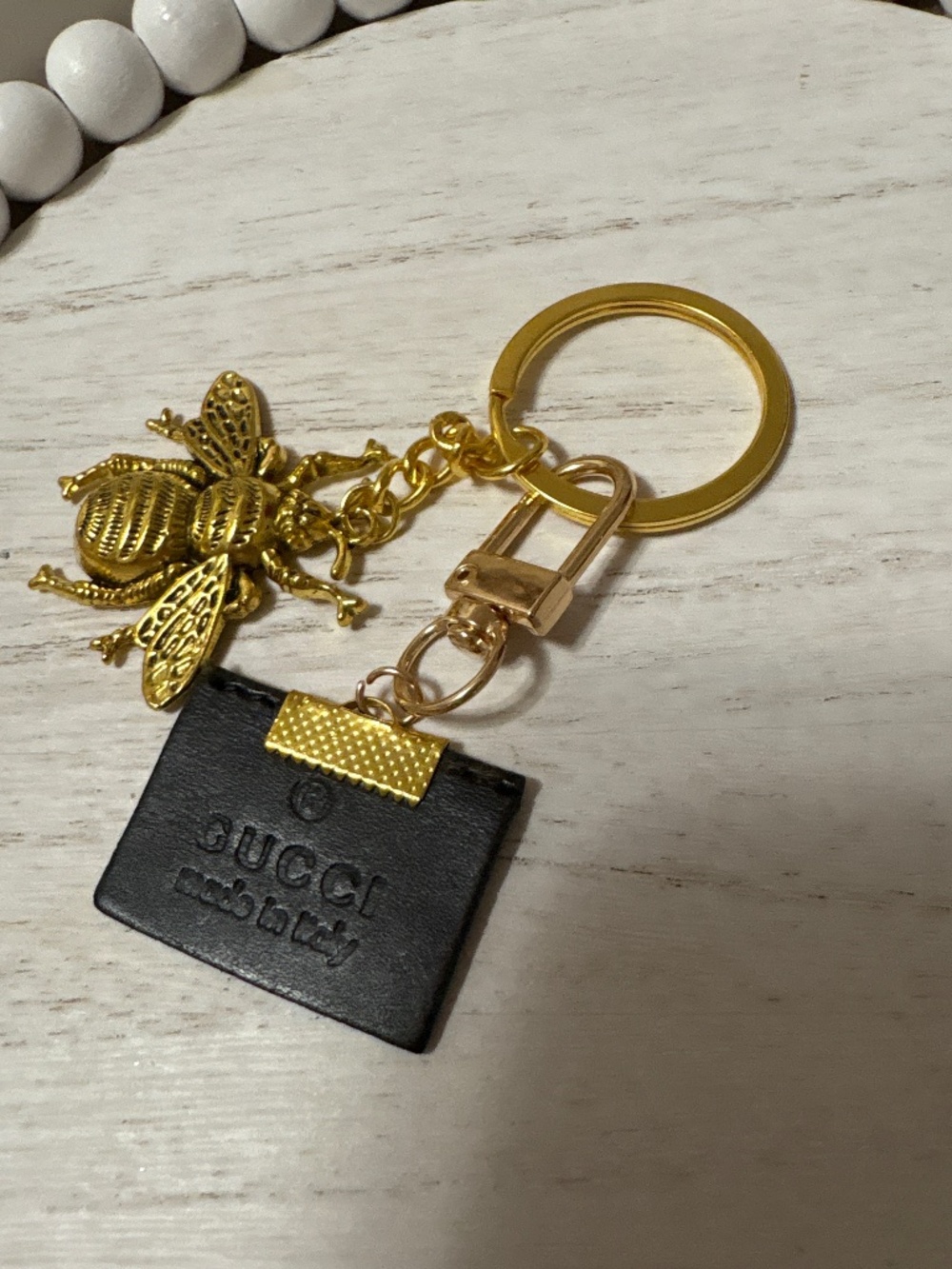 Authentic up-cycled Gucci keychain/ Bag Charm